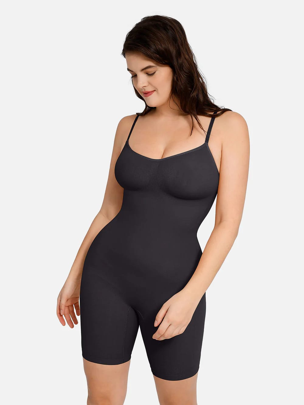 Mid Thigh Bodysuit Tummy Control Seamless Shapewear