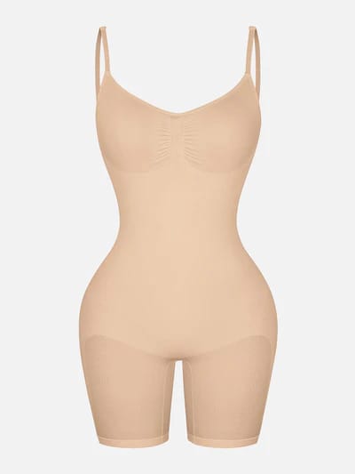 Mid Thigh Bodysuit Tummy Control Seamless Shapewear