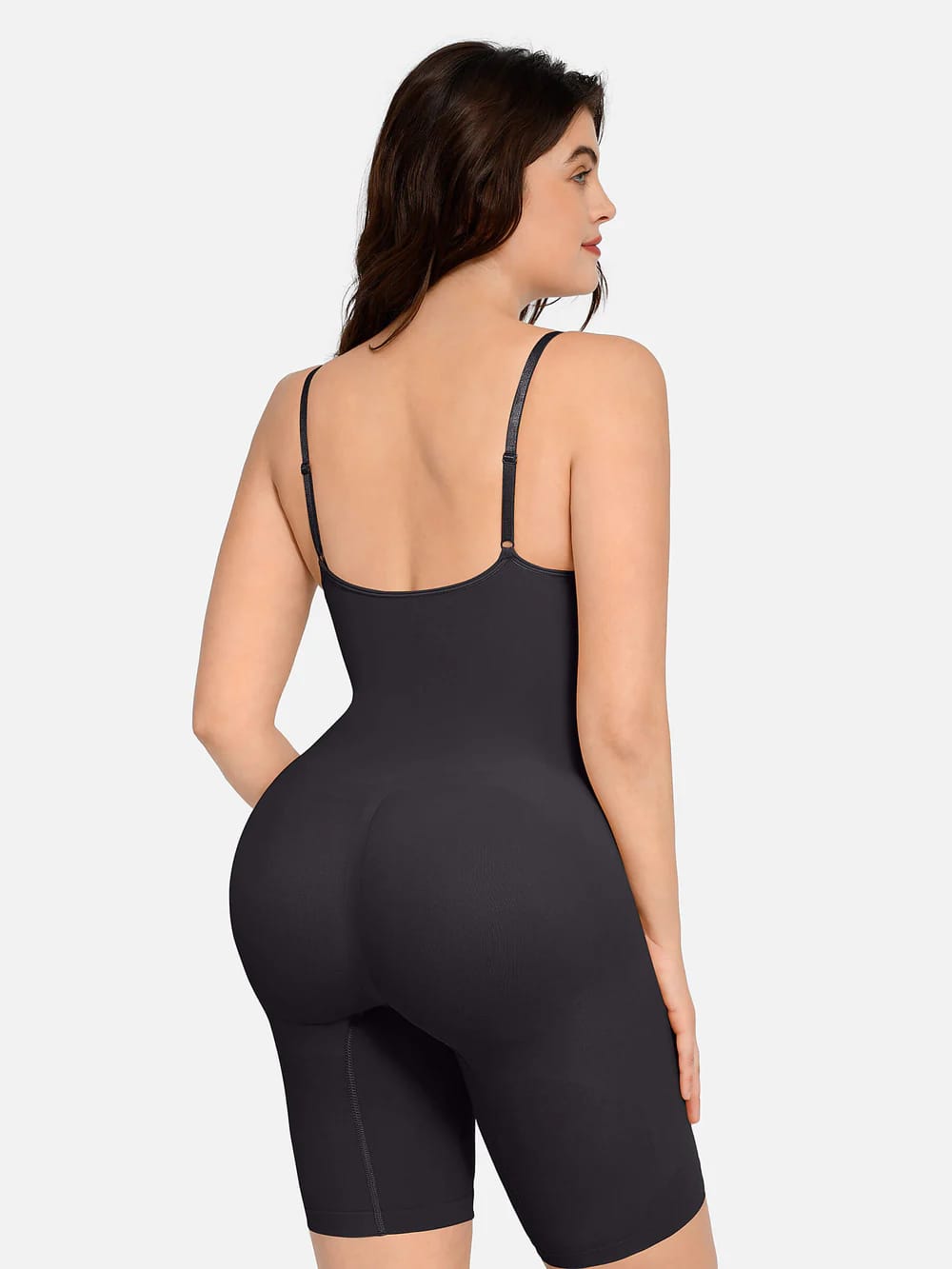 Mid Thigh Bodysuit Tummy Control Seamless Shapewear