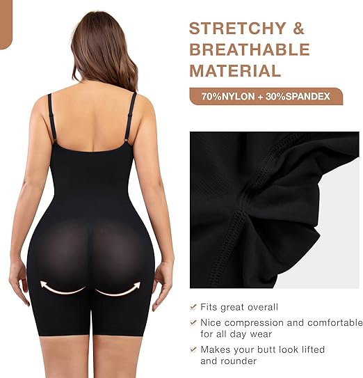 Seamless Sculpt Butt Lifter Bodysuit for Women Tummy Control Slimming Shapewear