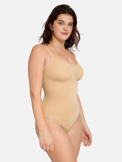 Mid Thigh Bodysuit Tummy Control Seamless Shapewear