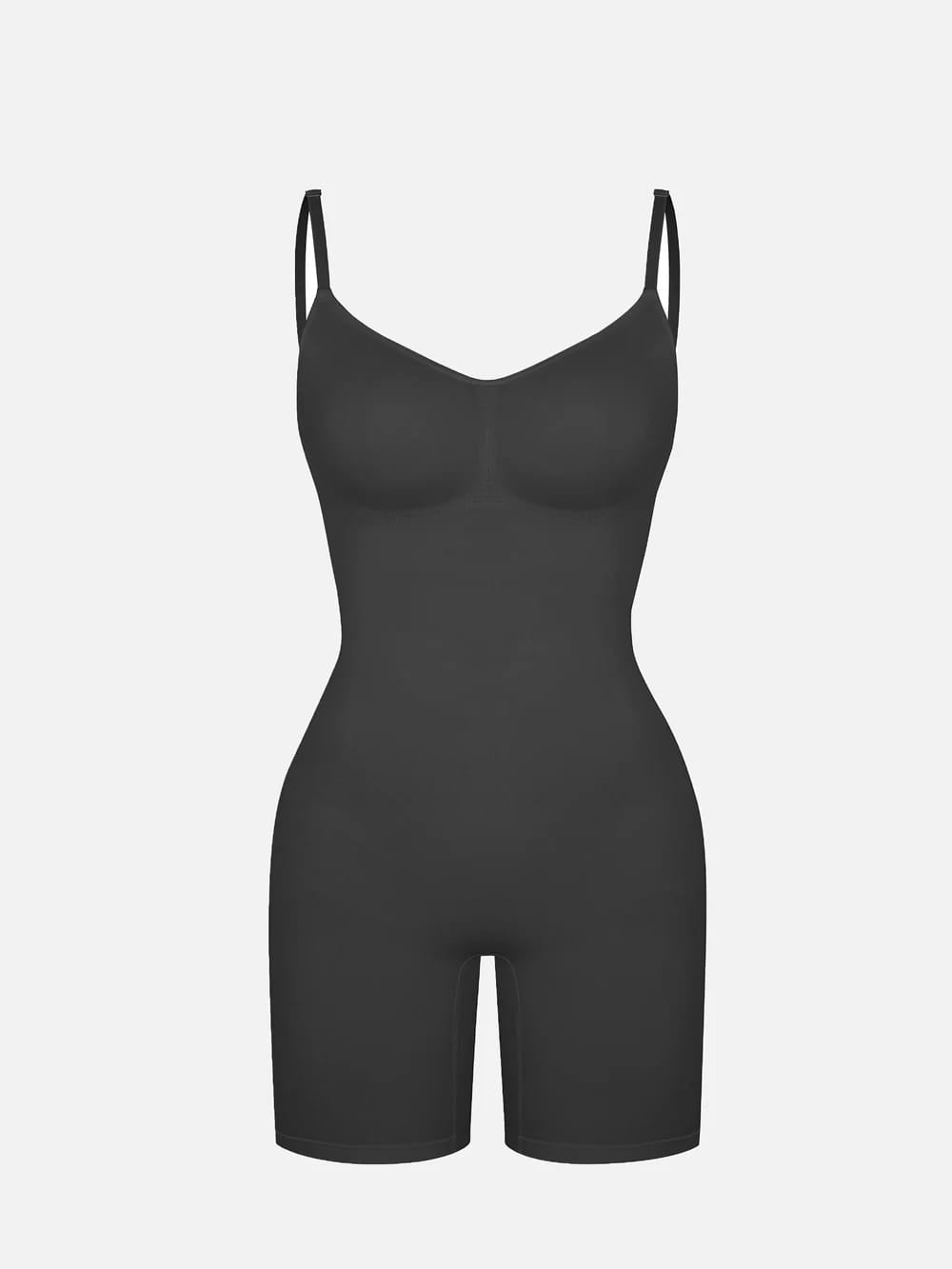 Mid Thigh Bodysuit Tummy Control Seamless Shapewear