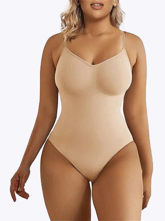 Seamless Round Neck Brief Bodysuit Shapewear