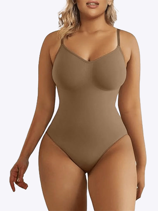 Seamless Round Neck Brief Bodysuit Shapewear