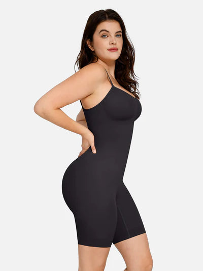 Mid Thigh Bodysuit Tummy Control Seamless Shapewear