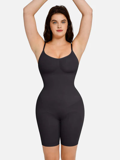 Mid Thigh Bodysuit Tummy Control Seamless Shapewear